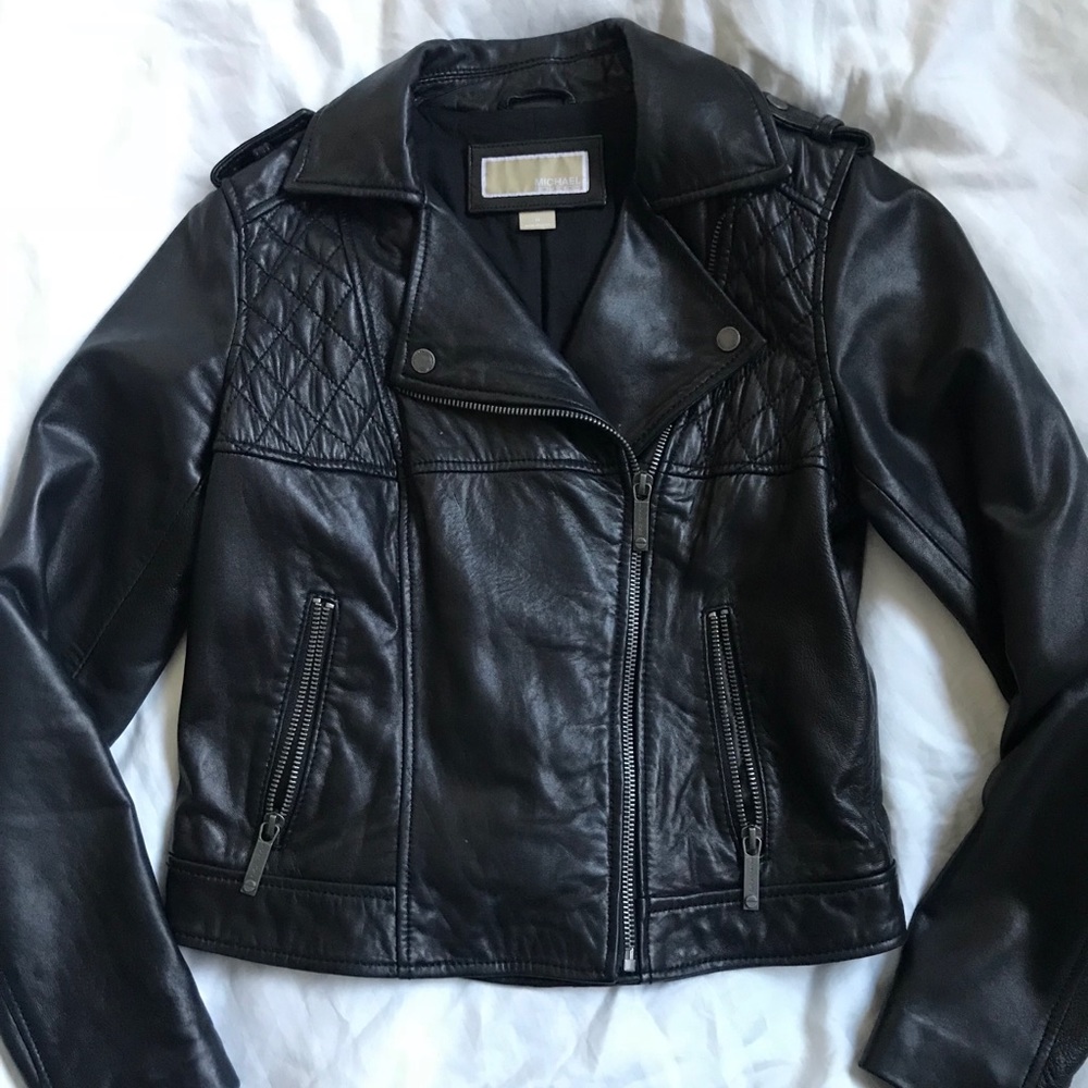MICHAEL KORS Genuine Leather Jacket